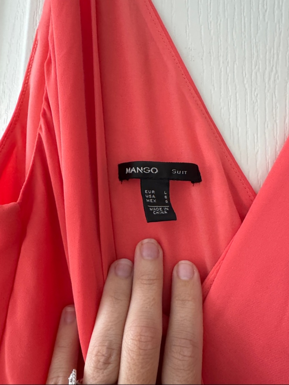 Mango Coral V-Neck Pleated Maxi Dress - Picture 2 of 4